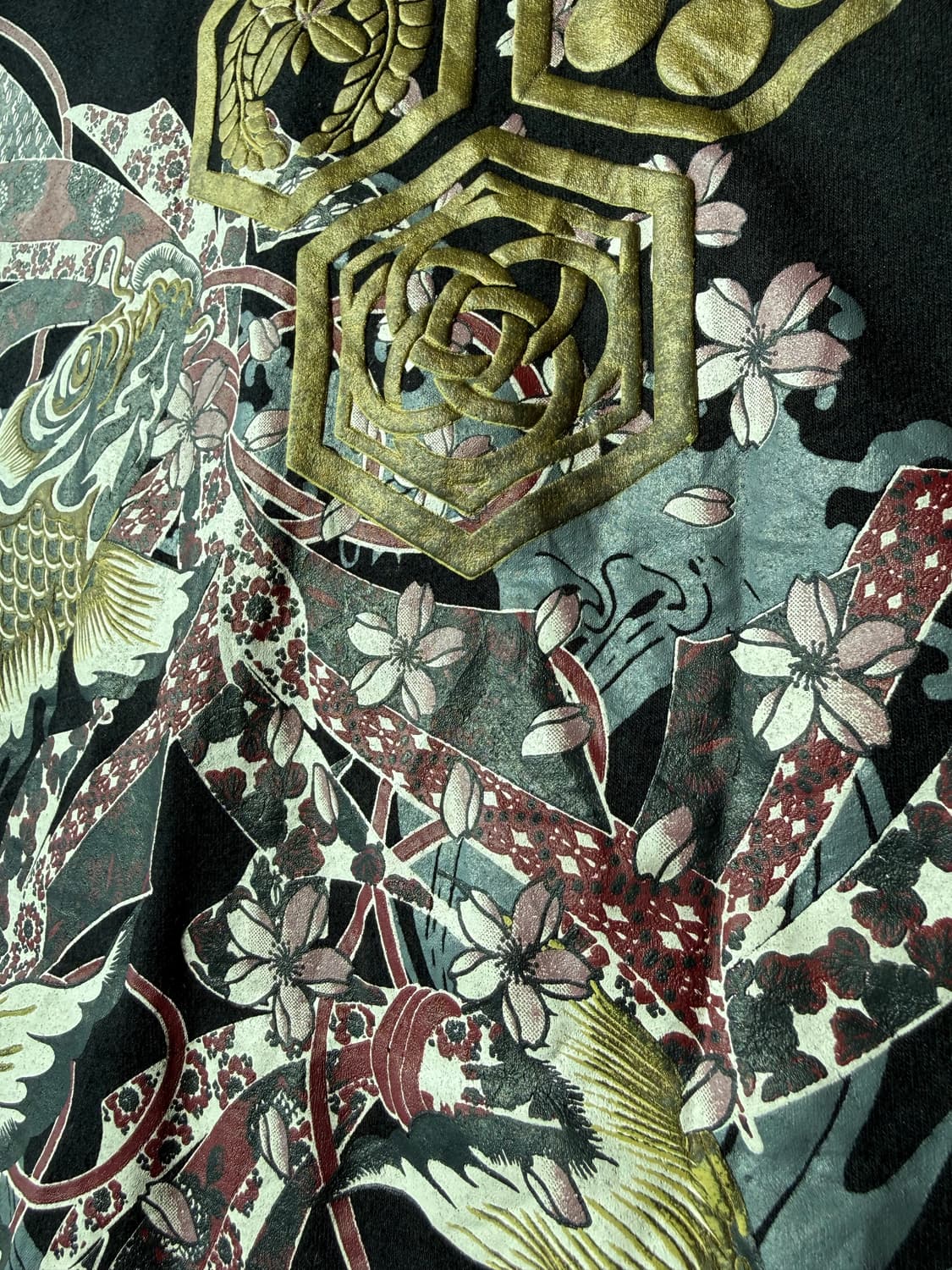 블랙 자수 하프 집업 상품이미지6