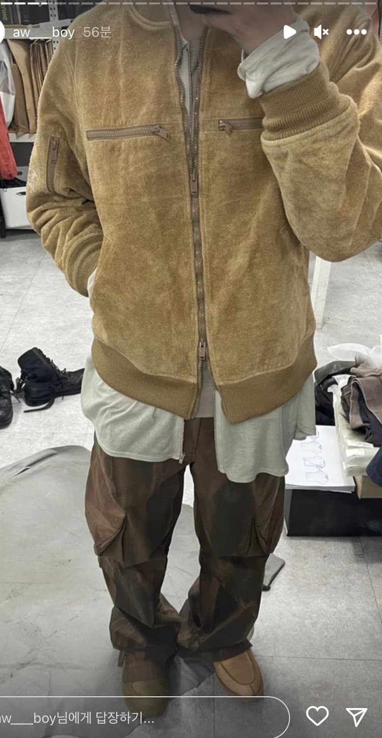 언더커버 17aw 스웨이드 레더 봄버 자켓 3사이즈 상품이미지5