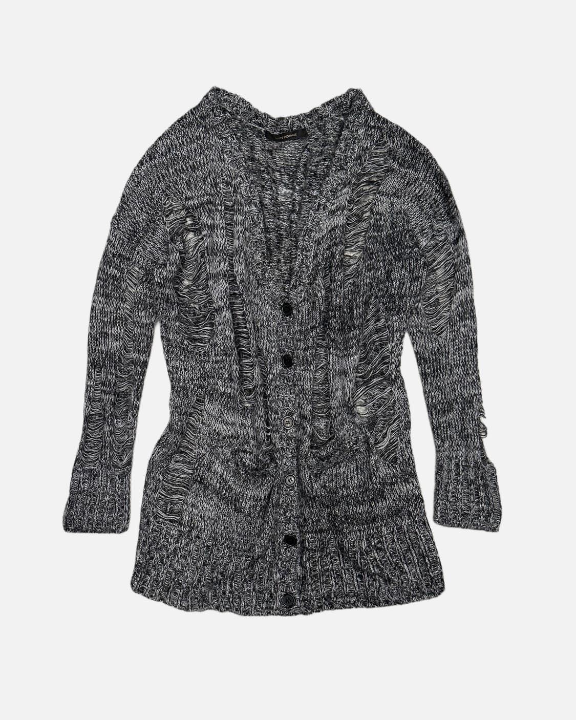 distressed chain knit cardigan 상품이미지1