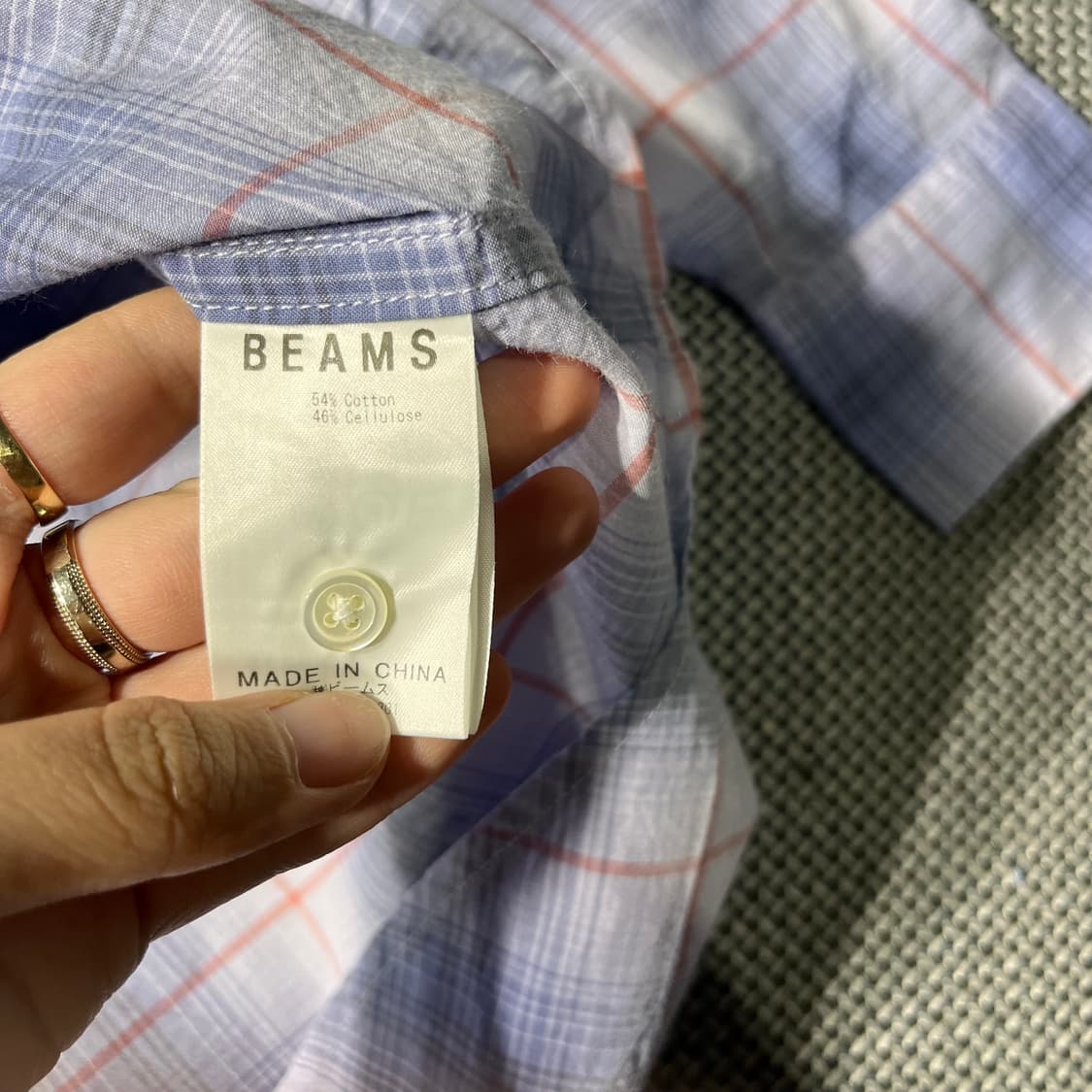(새상품) BEAMS 체크셔츠(L) 상품이미지9
