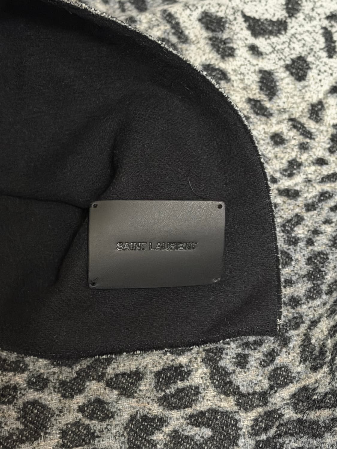 생로랑 레오파드 파리 익스클루시브 울 실크 블랭킷 상품이미지3