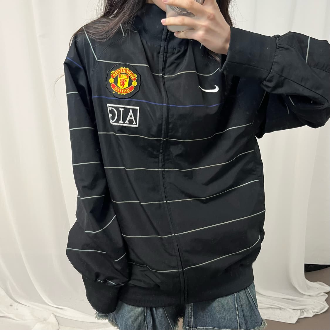 Nike black Manchester United windbreaker 상품이미지3