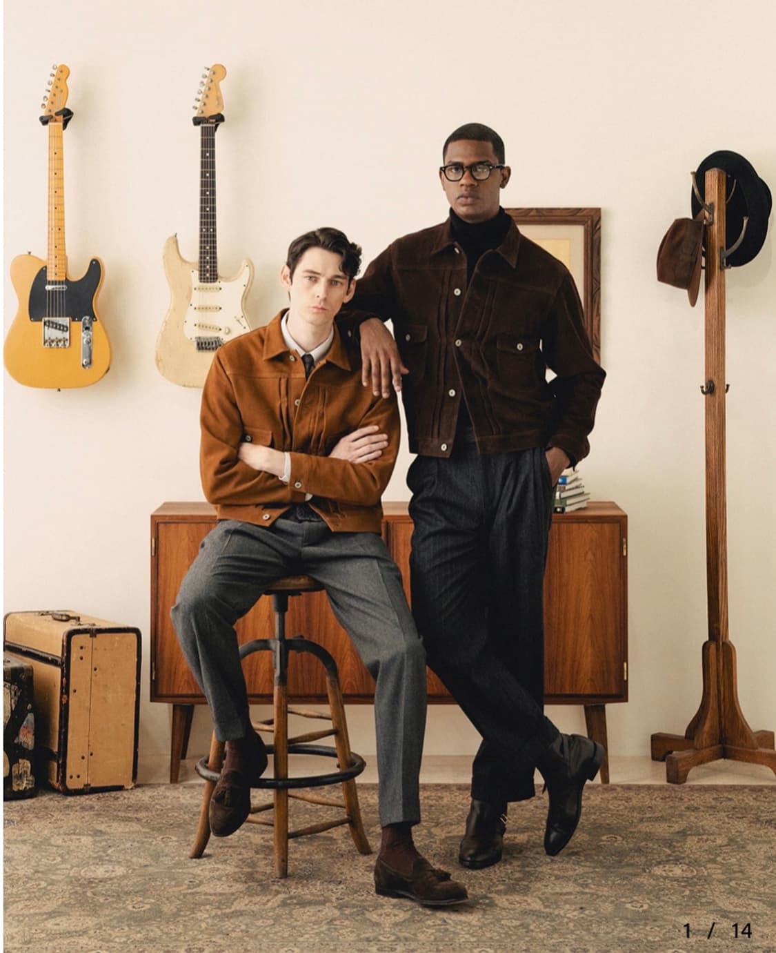 부기홀리데이 고트 스웨이드 자켓 스너프 M사이즈 상품이미지1