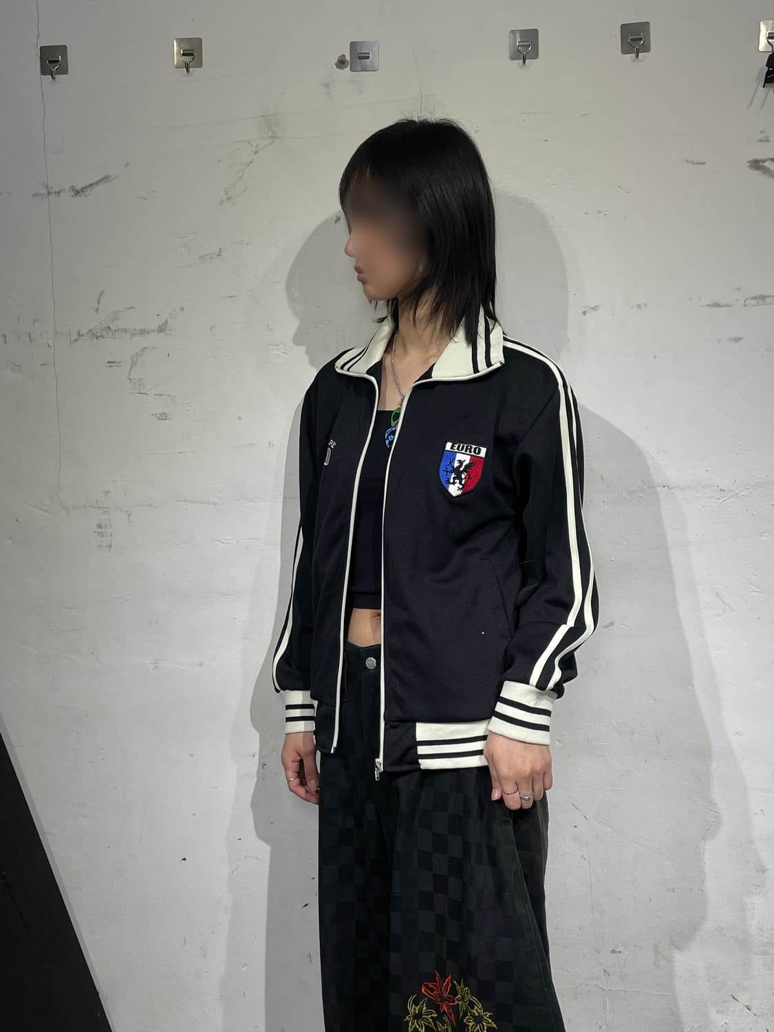 일본빈티지 y2k 블랙 져지 M 상품이미지4