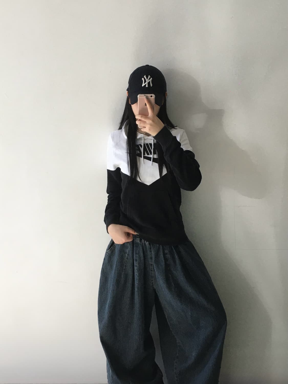 나이키 빅로고 배색 후드티 상품이미지1