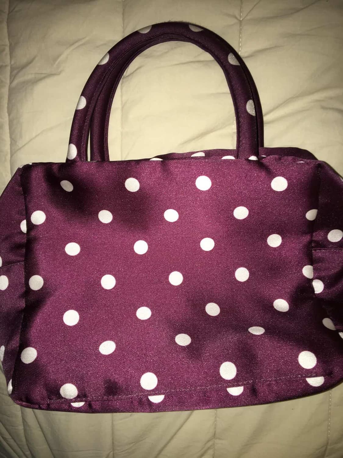 피치바스켓마켓 폴카 도트 백 퍼플 상품이미지4