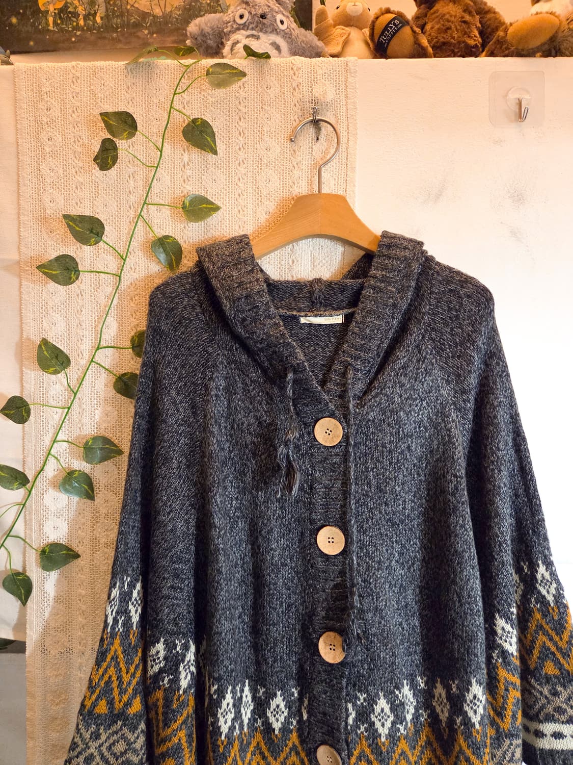 에스닉 후드 케이프 가디건 상품이미지2