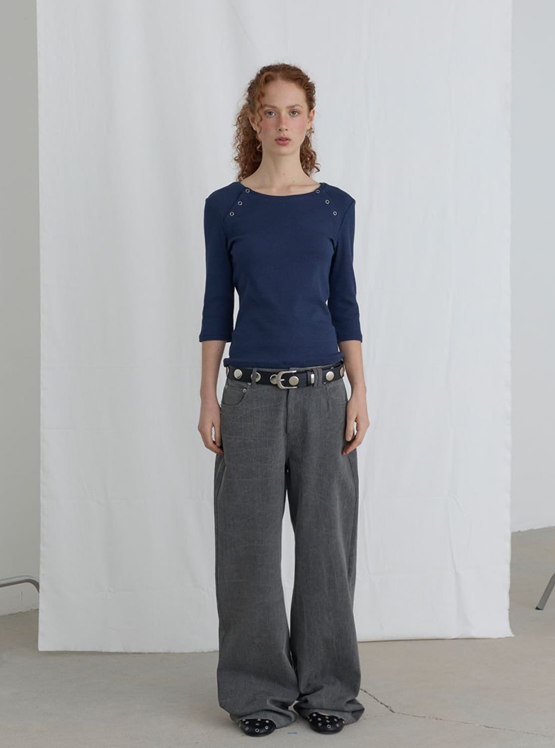 오데스 빈티지 스트라이프 코튼 팬츠 상품이미지2