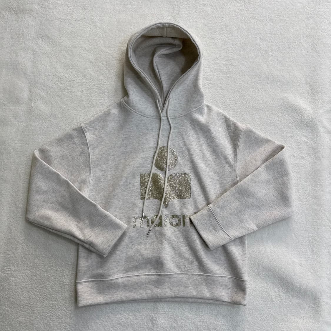 실측확인 빈티지 아이보리 후드티 0313T 상품이미지1