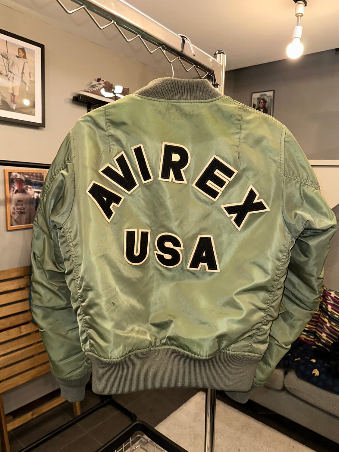 Avirex back logo Ma-1 flight jacket 상품이미지5