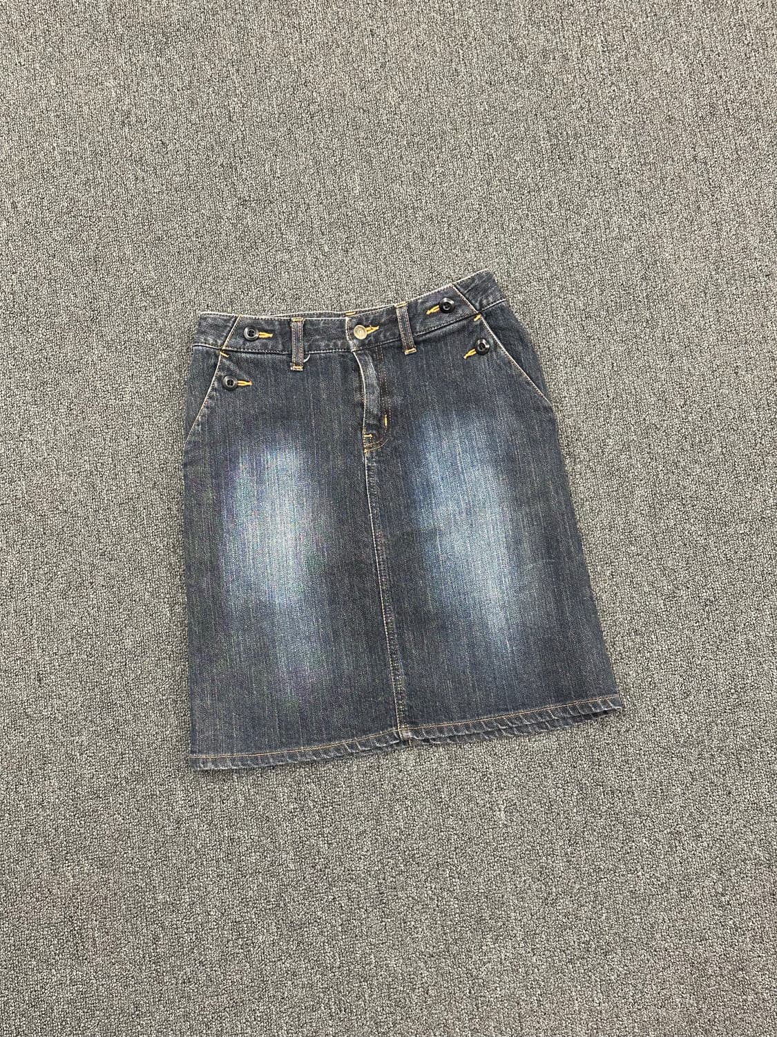 1)Japanese vintage 버튼 디테일 데님 미니 스커트 상품이미지1