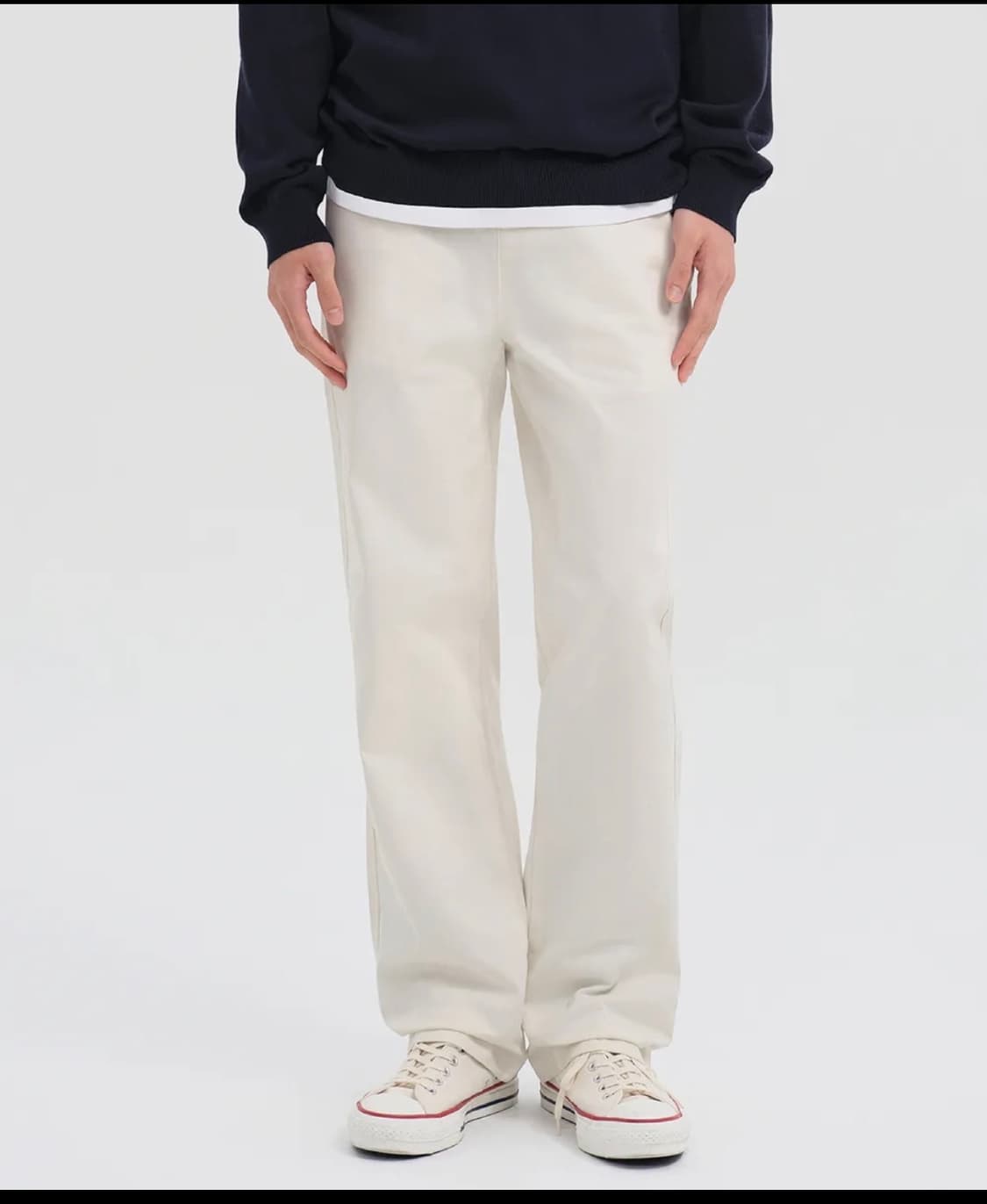 무탠다드 스트레이트 치노팬츠 크림 상품이미지1