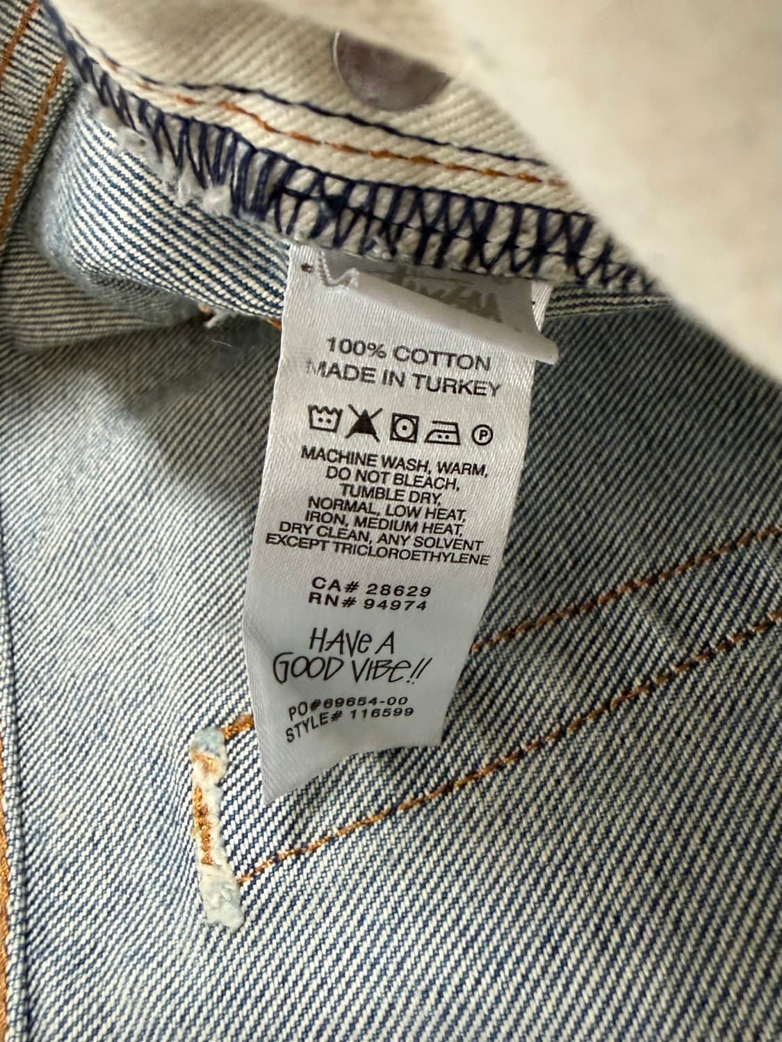 [33] 스투시 데님 빅 올 진 워시드 블루 상품이미지6