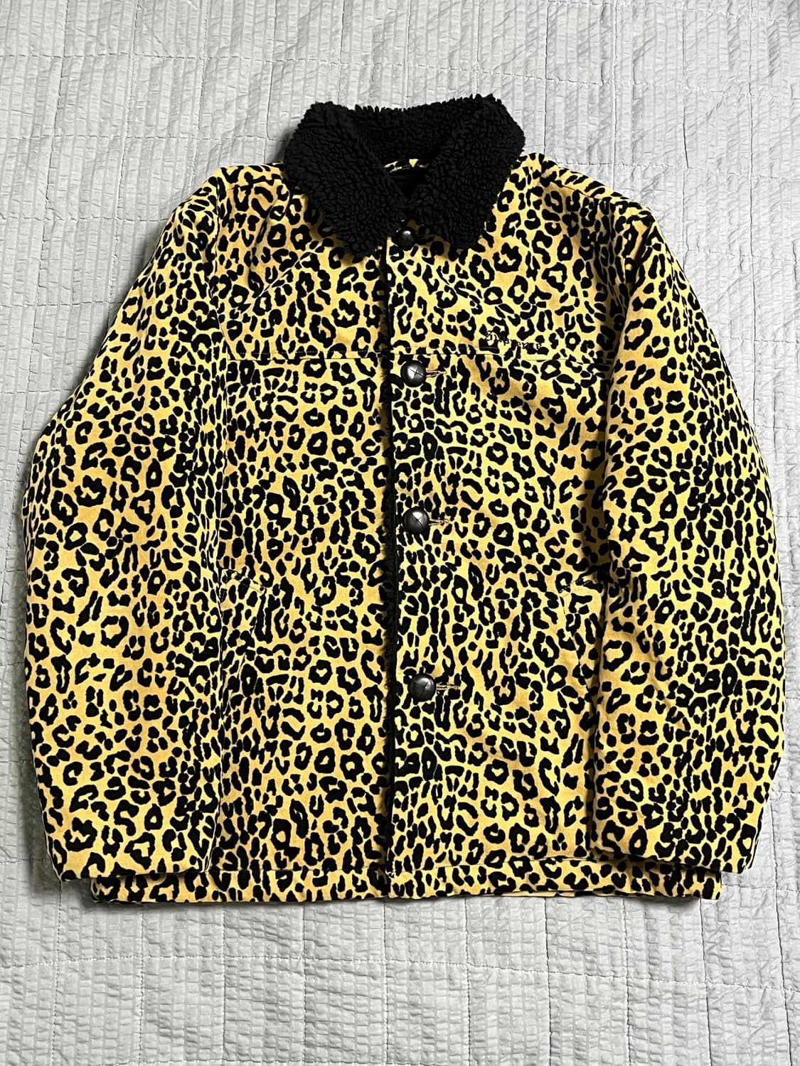 [24fw] Supreme 슈프림 레오파드 플리스 워크 자켓 M 상품이미지1