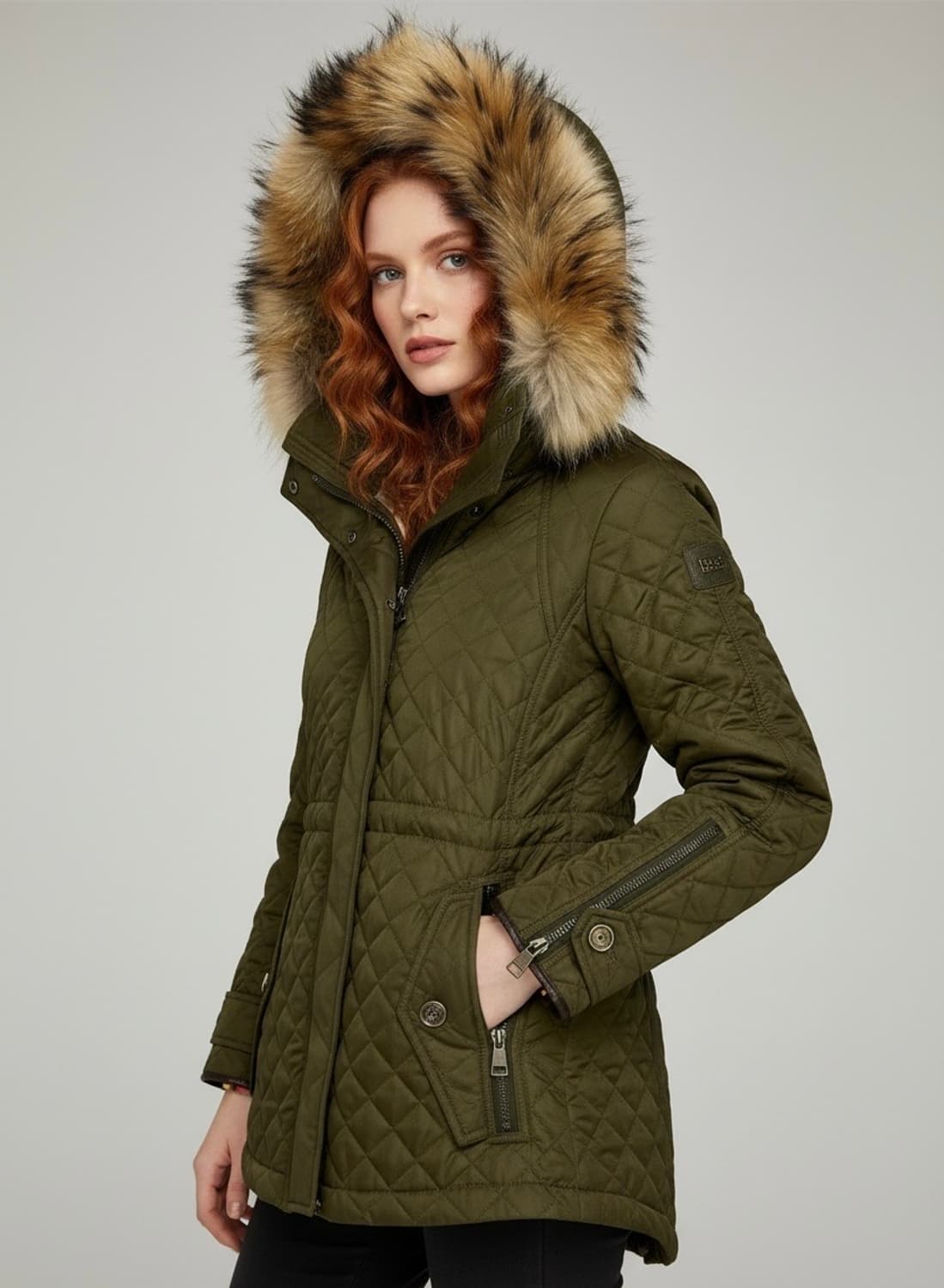 버버리 천연퍼 후드 퀼팅 자켓(XS/44~55) 상품이미지1