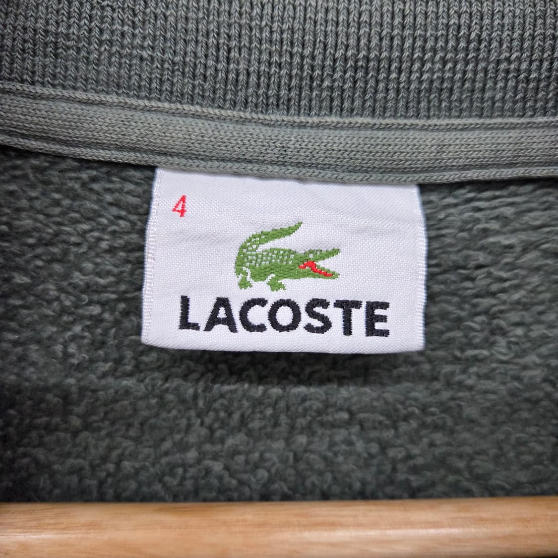 라코스테 올리브 그린 트랙 자켓 여성XL 상품이미지4