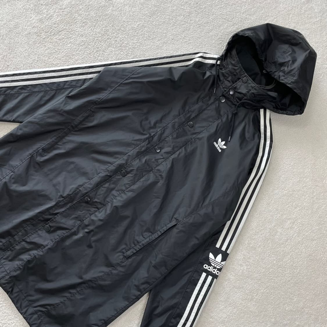L 아디다스 백로고 롱 윈드 바람막이 락업 자켓 100  상품이미지4
