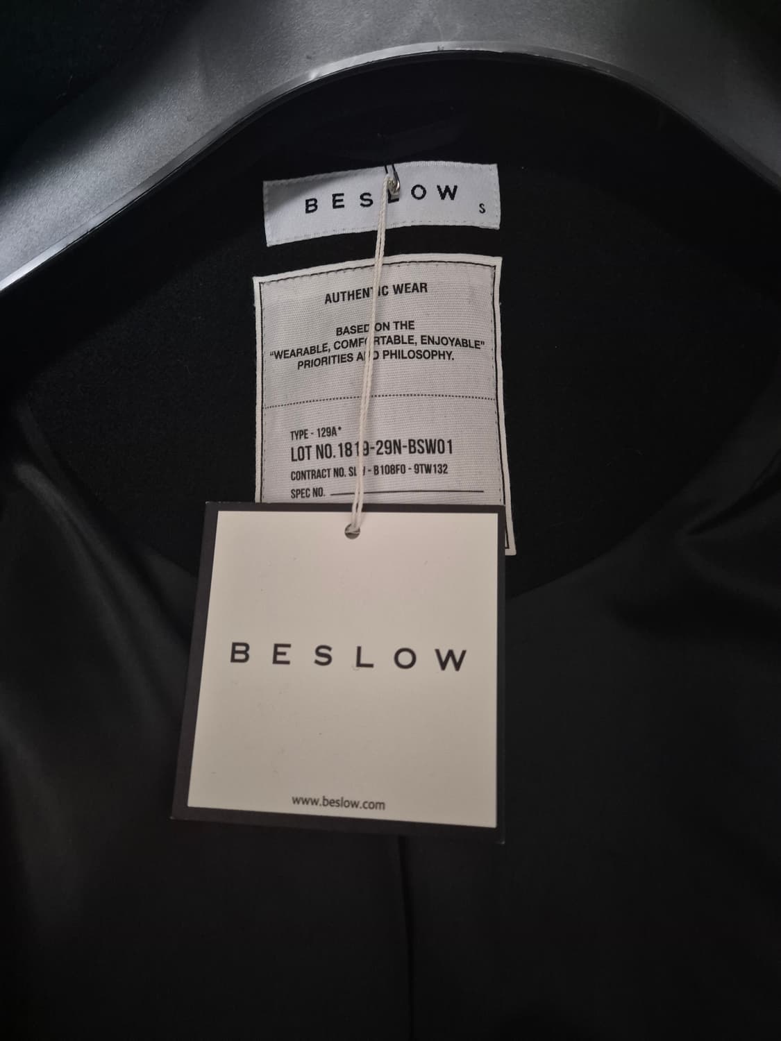 비슬로우 오버사이즈드 피코트 Black 상품이미지4