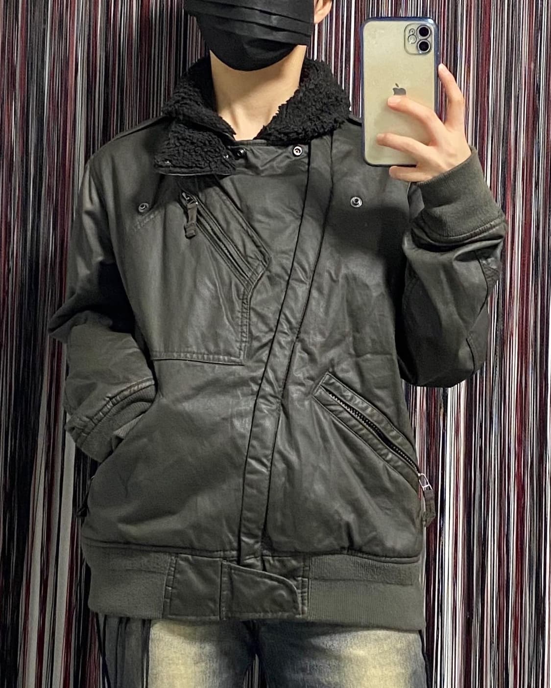 Japan)y2k 무스탕 점퍼 ✔️𝙎𝙞𝙯𝙚  상품이미지5