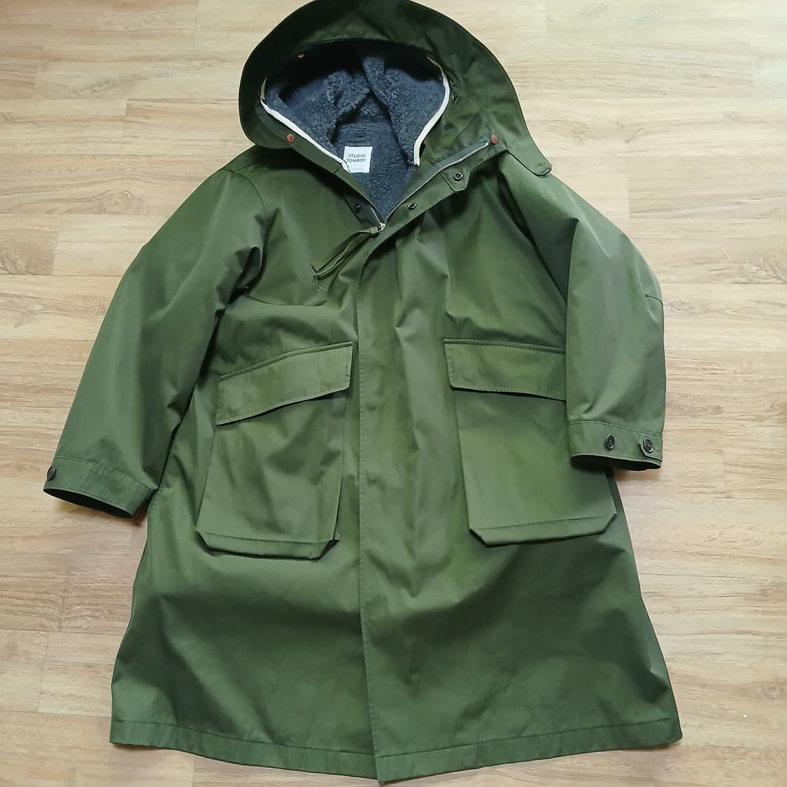 스튜디오톰보이 피쉬테일 내피탈부착 패딩 점퍼 야상 자켓 상품이미지2