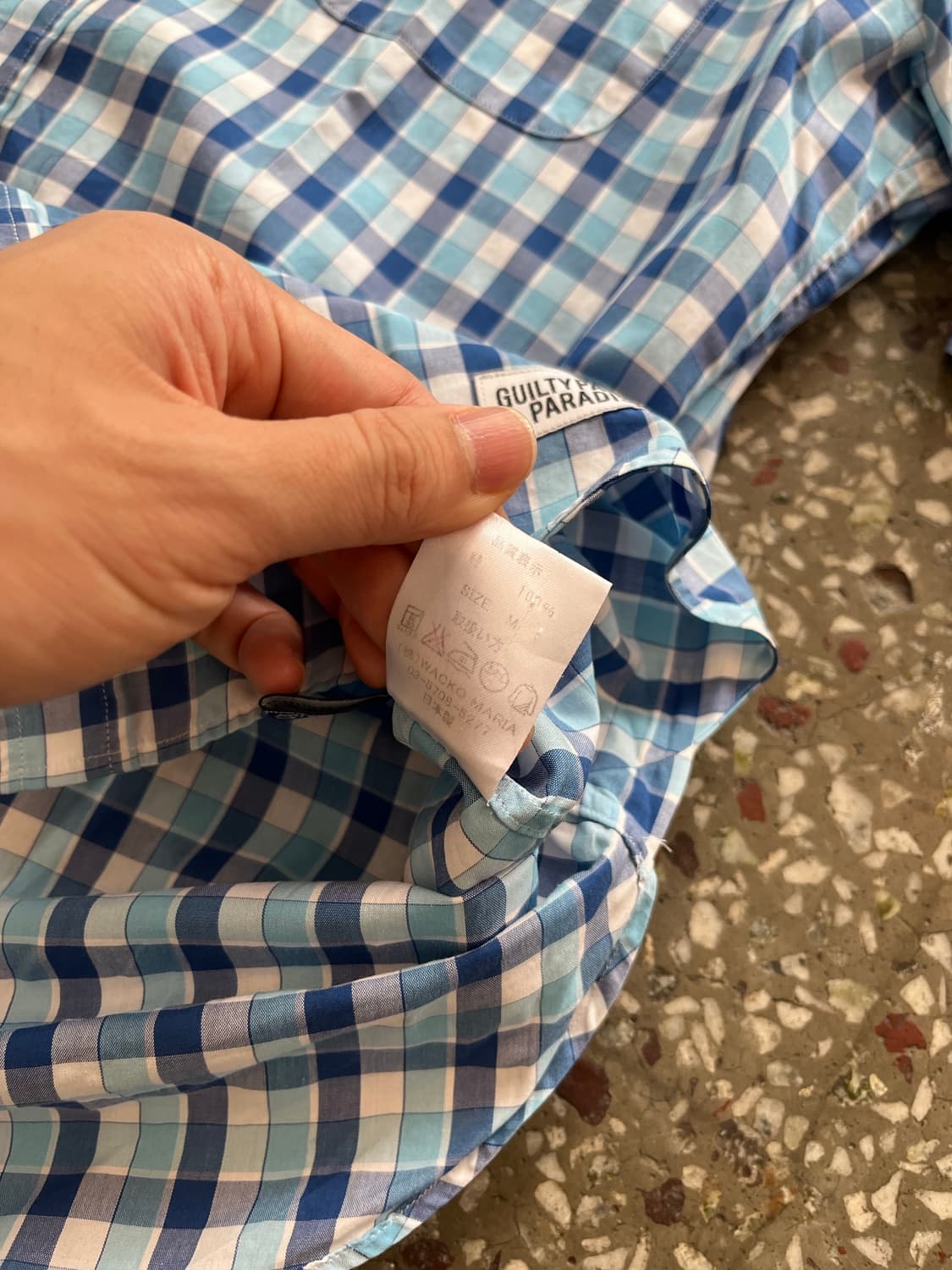 와코마리아 깅엄체크 반팔셔츠 상품이미지8