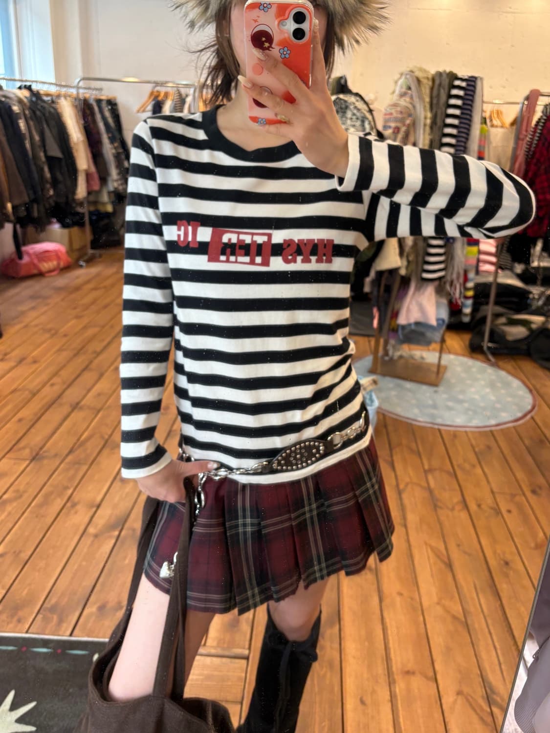 히스테릭글래머 단가라 롱슬리브 상품이미지2