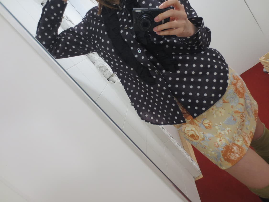 꼼데가르송 도트 프릴 셔츠 상품이미지8