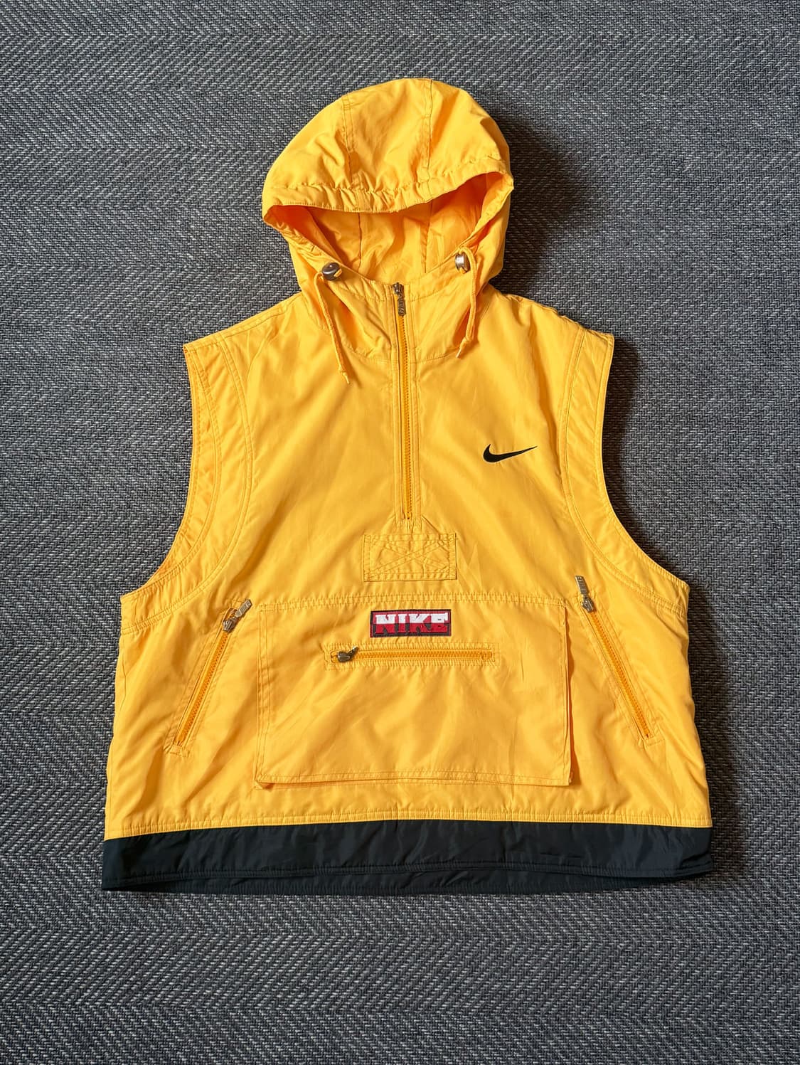 90s 나이키 스포츠 SKI 옐로우 아노락 베스트 (105-110) 상품이미지1