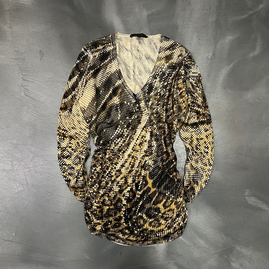  로베르토 카발리 뱀피 무늬 니트 원피스 y15997 상품이미지1