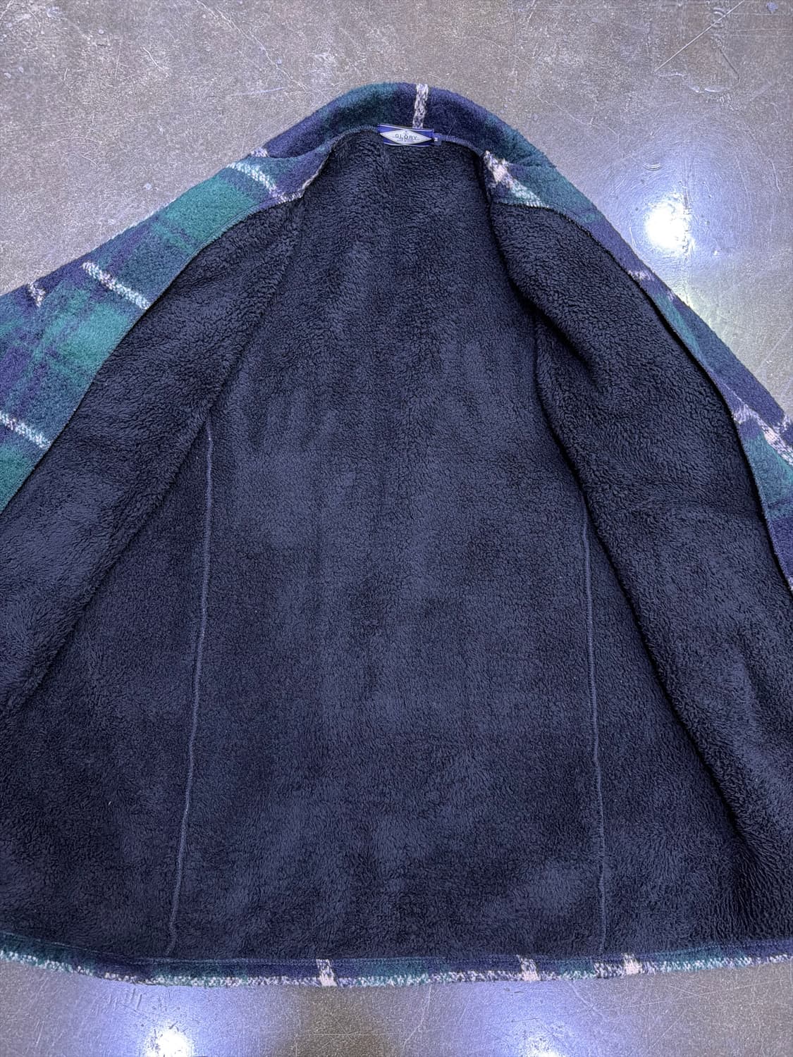 글로리 타탄체크 양털 안감 싱글코트 M 상품이미지6