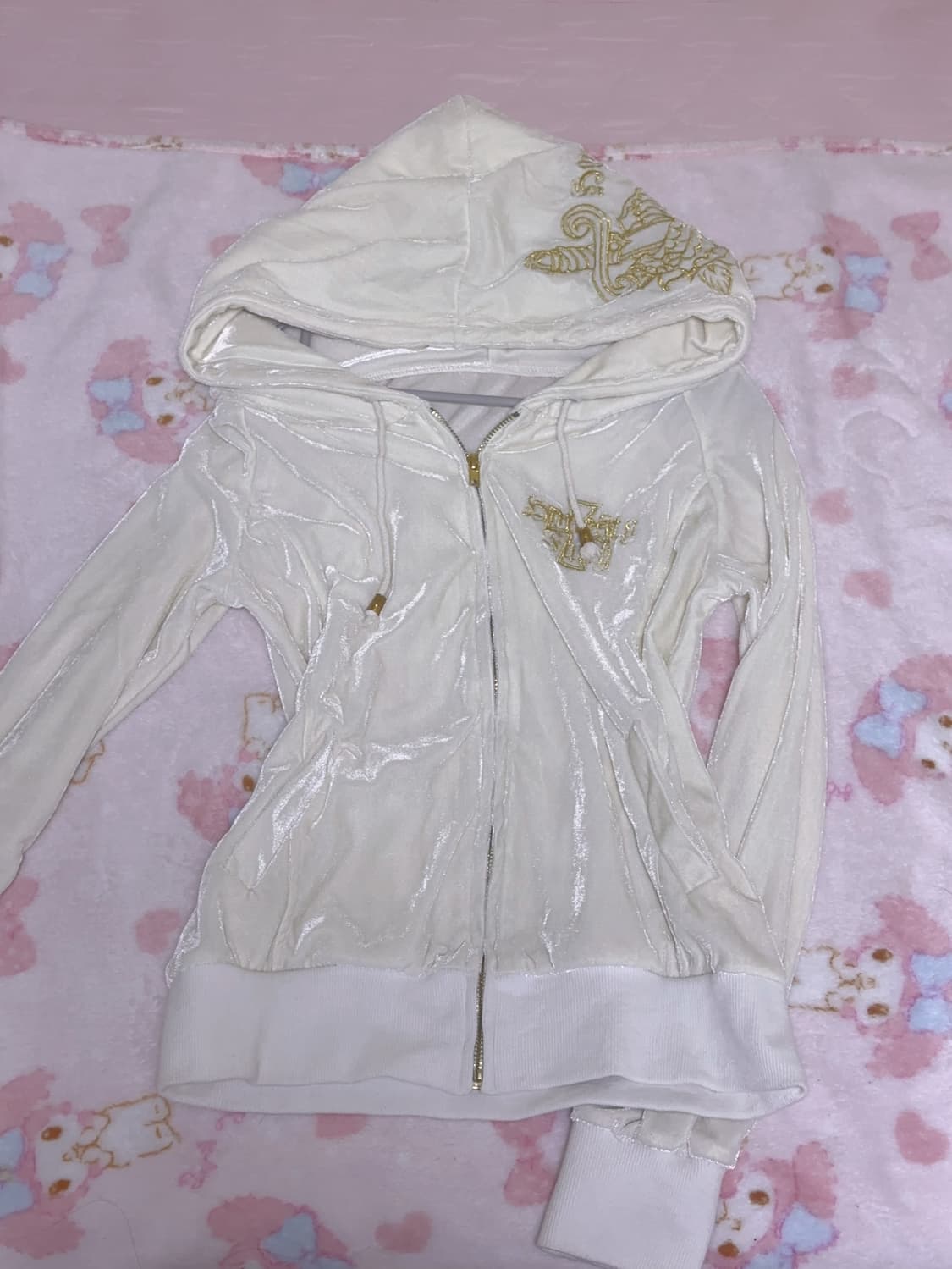 babydoll 오네걀 벨벳 후드집업 상품이미지1