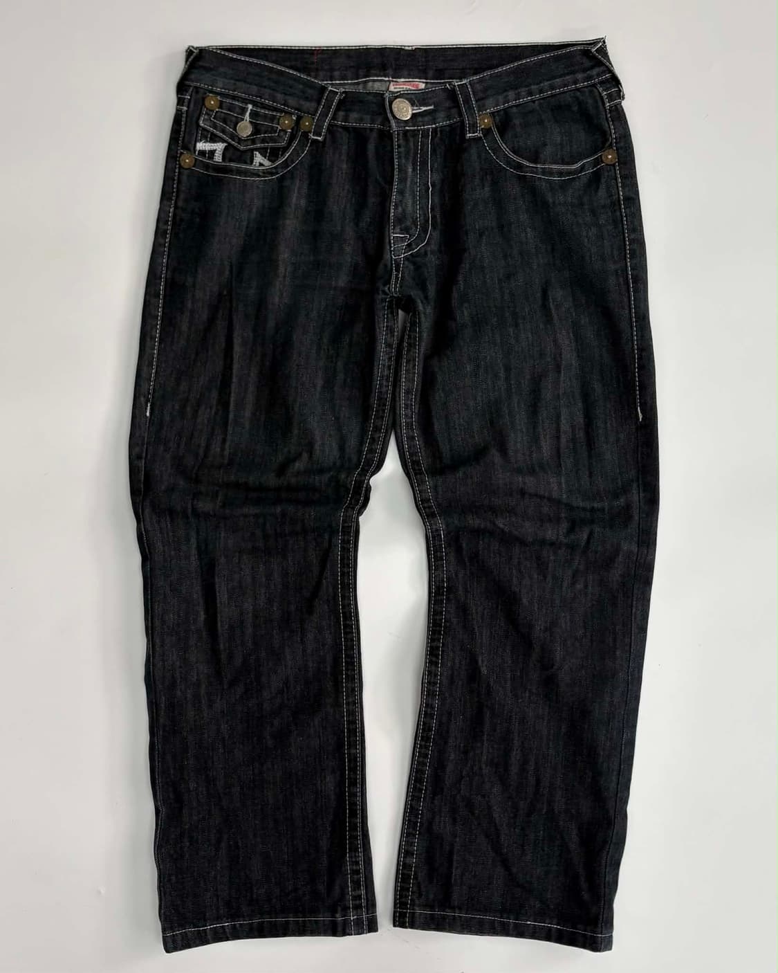 [36] 트루릴리젼 레인보우 빌리 블랙 데님 팬츠 made in usa 상품이미지2