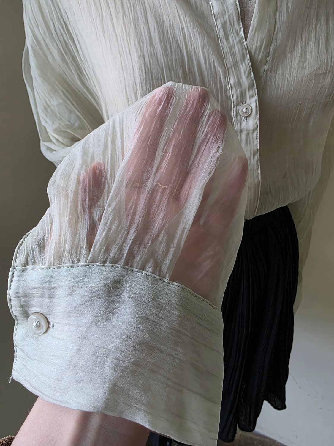 시스루 셔츠 블라우스 상품이미지3