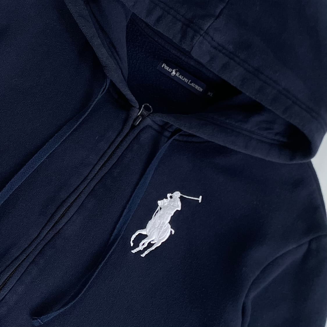 Polo  폴로 랄프로렌 자수 네이비 스웻 후드집업 상품이미지3