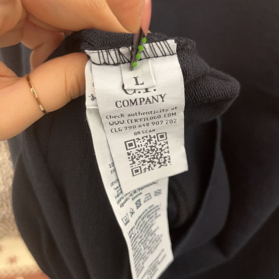 씨피컴퍼니 빈티지 모던시크 와펜 롱슬리브 맨투맨 L C09263 상품이미지6