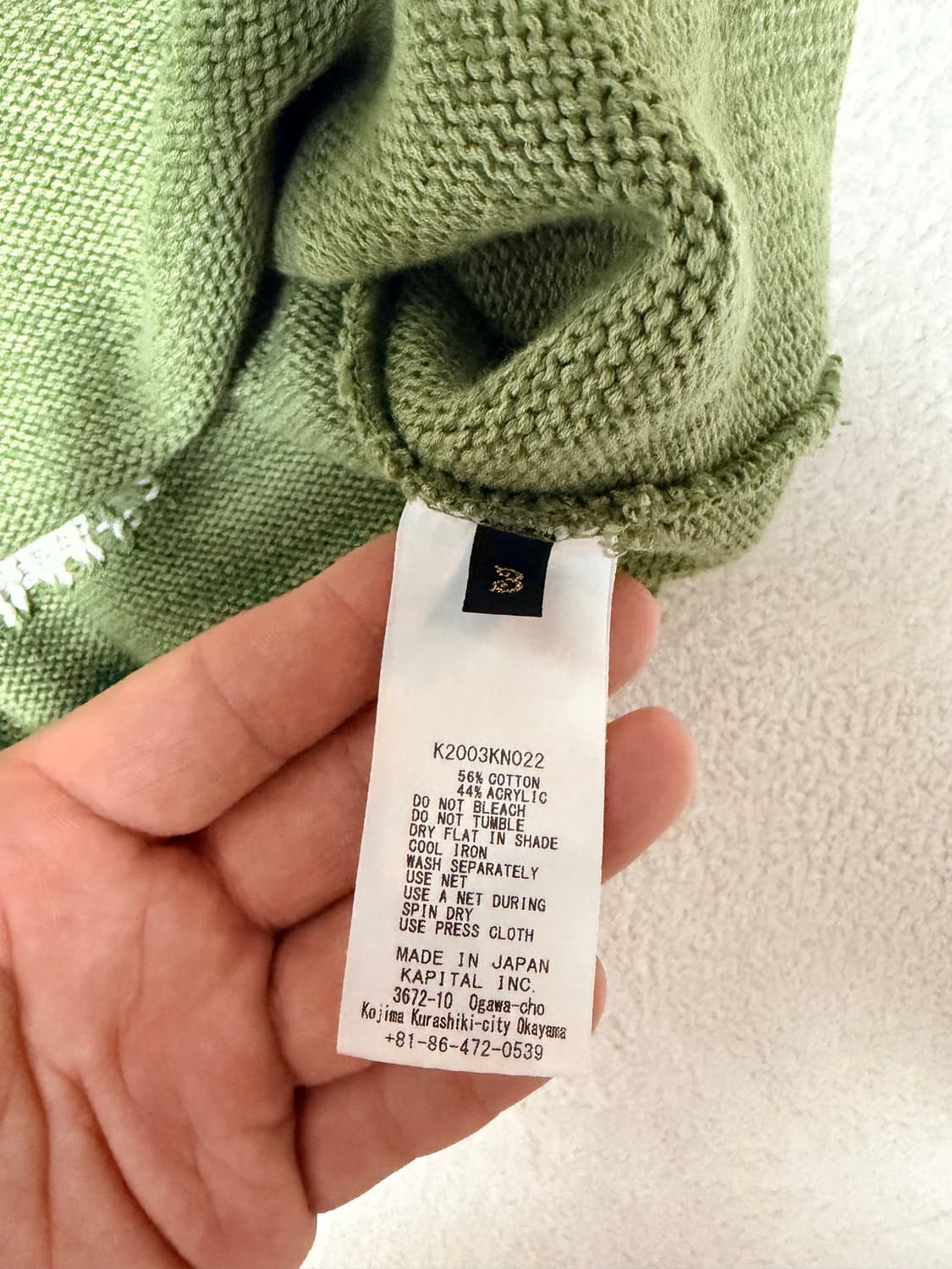 캐피탈 본 크루넥 카키 3사이즈 상품이미지4