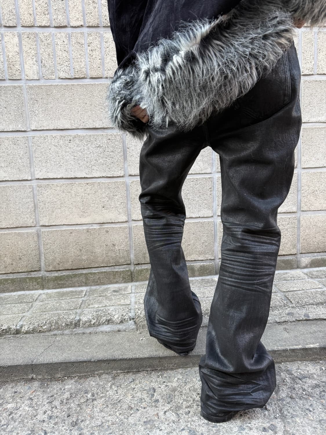 부츠컷 디테일 올 코팅진 상품이미지5