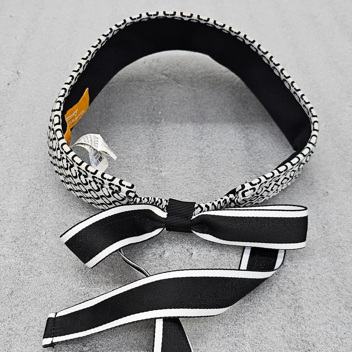 루이까또즈 닥스하운드 패턴 리본 썬바이저  상품이미지6