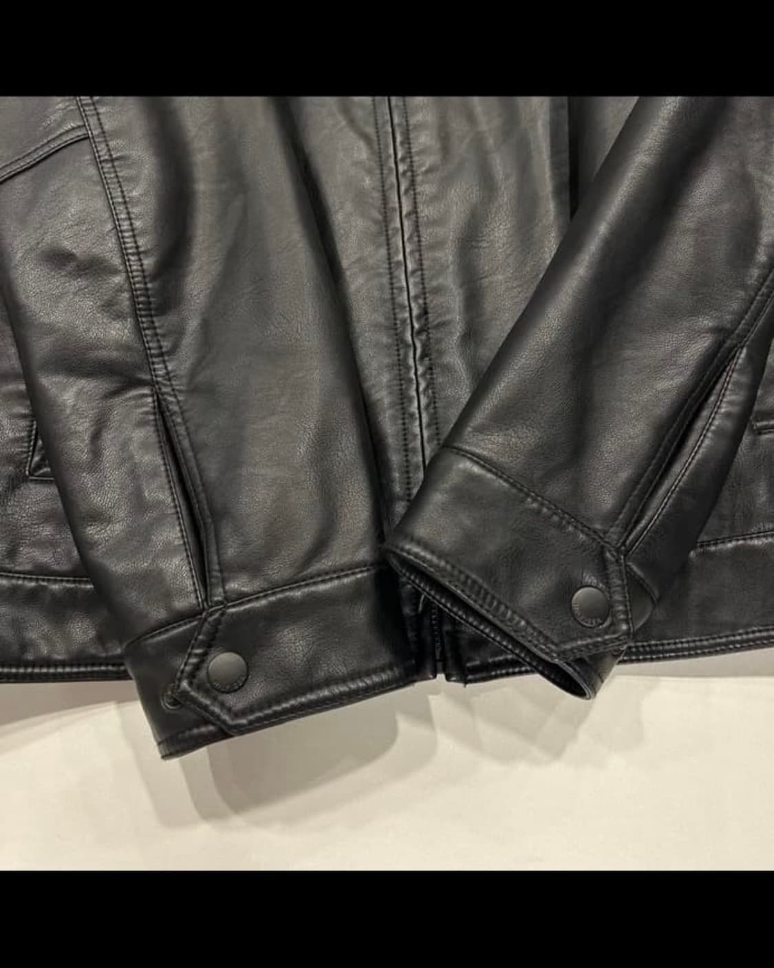 Tommy Hilfiger 23FW 가죽 자켓 블랙 L 상품이미지5