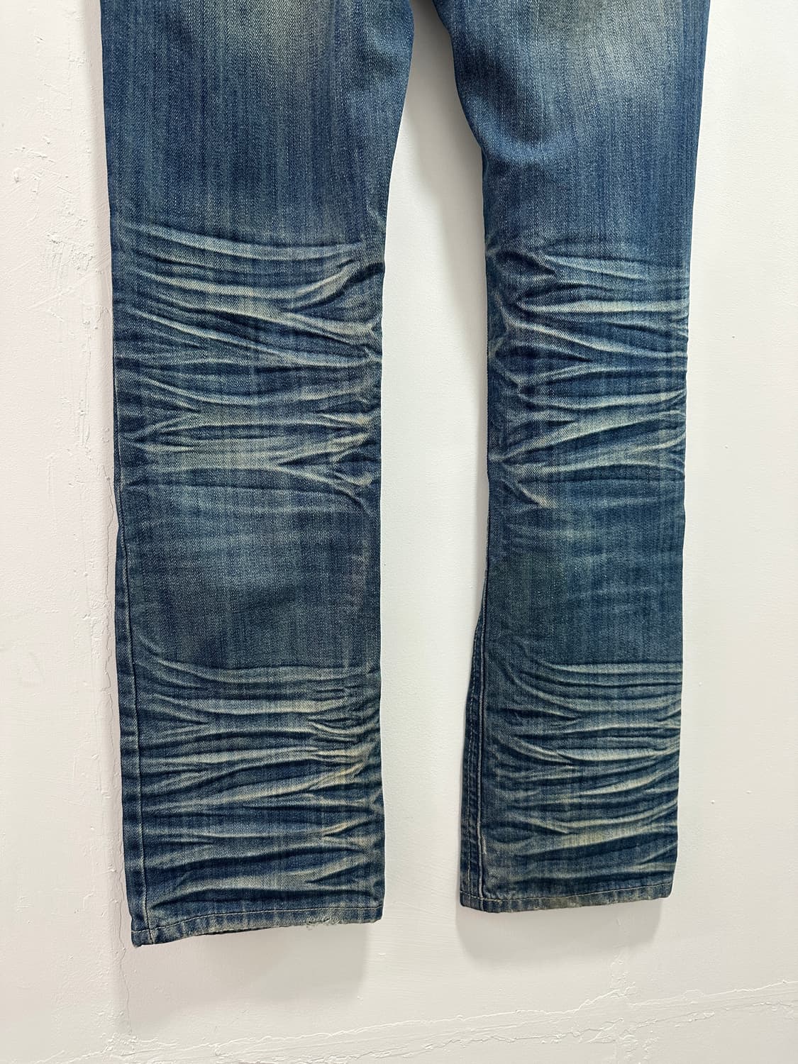 Vintage denim fade lines washing pants 상품이미지10