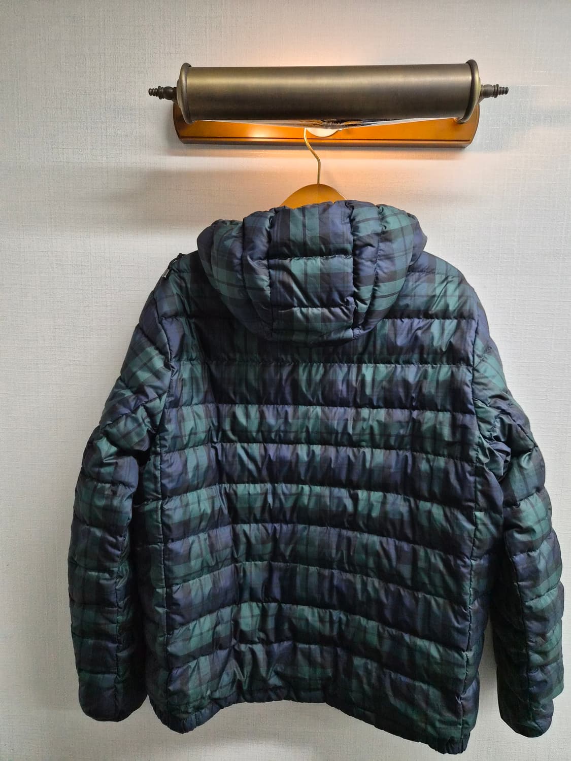 L/105) 폴로 랄프로렌 타탄체크 블랙와치 패딩 팝니다 상품이미지2