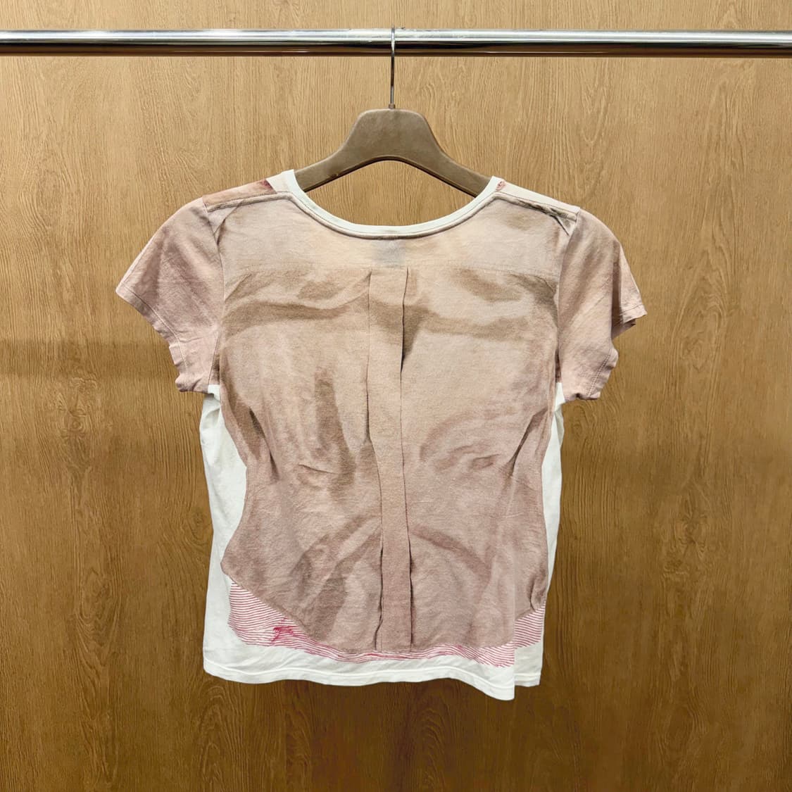 폴스미스 반팔 티셔츠 셔츠 프린팅 로고 자수 넘버 패치 디테일 핑크 상품이미지3