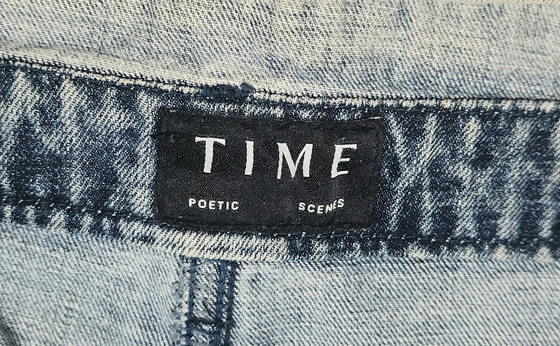 (정품) 타임 워싱 페이퍼백 와이드 데님 팬츠(28인치) 상품이미지4