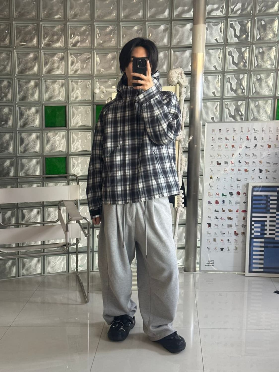 HOODED CHECK JACKET 후드 체크 재킷 상품이미지4