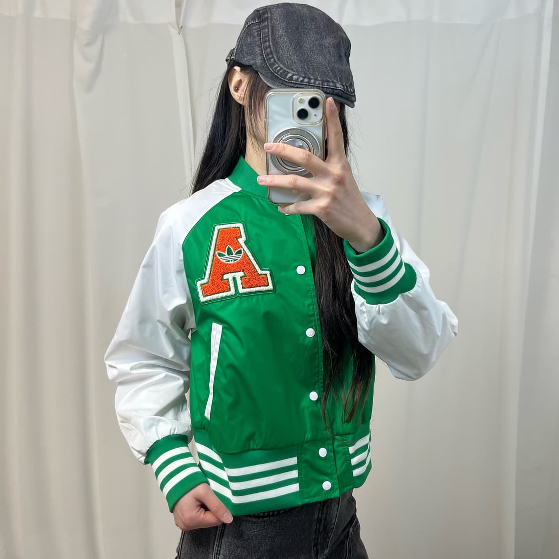 Adidas Green Varsity Bomber Jacket 상품이미지2