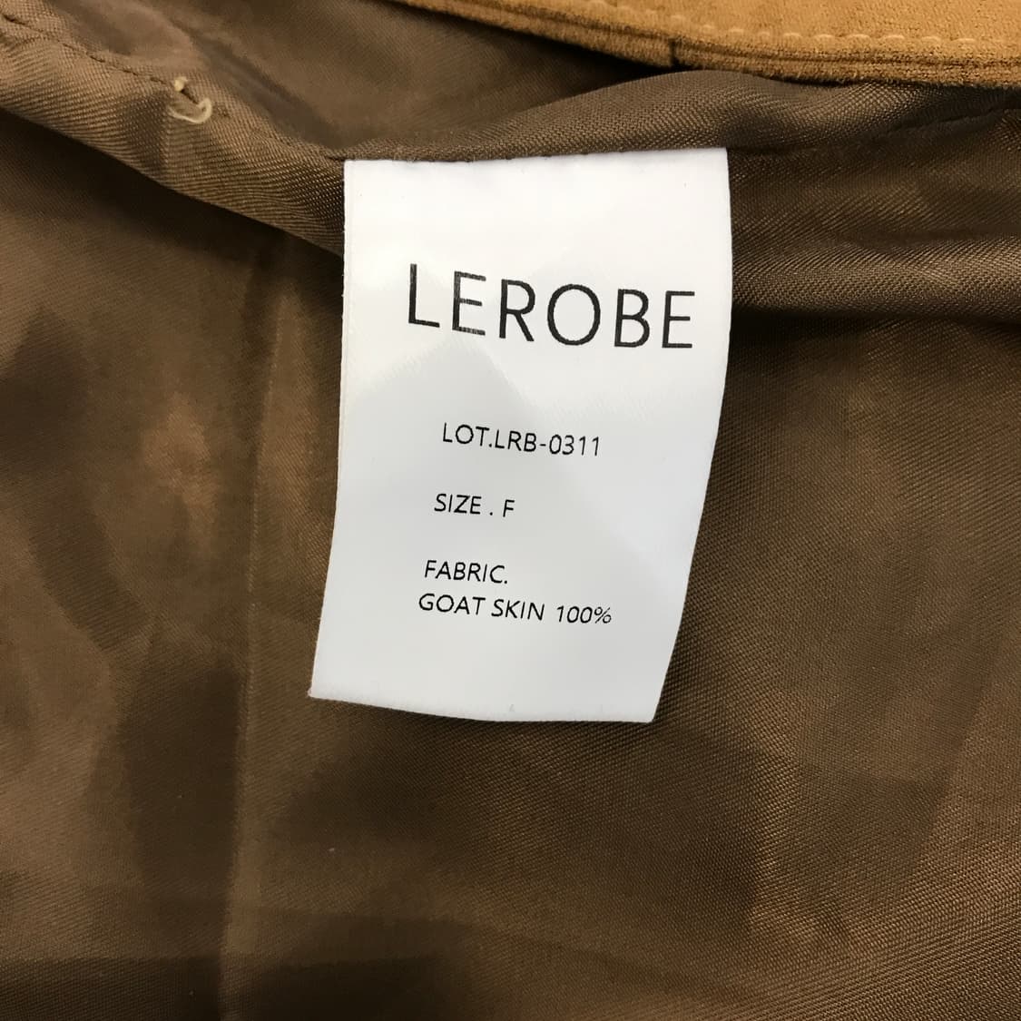 LEROBE 르로브 염소가죽 스웨이드 카코트 [여성F] 상품이미지5
