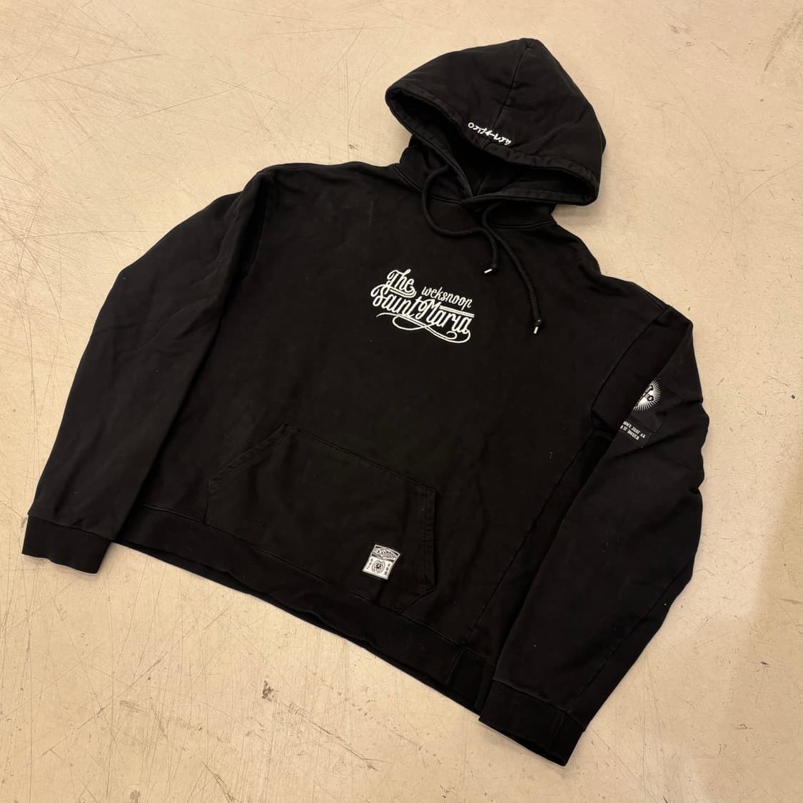 윅스눕 자수 빅로고 후드티 상품이미지1