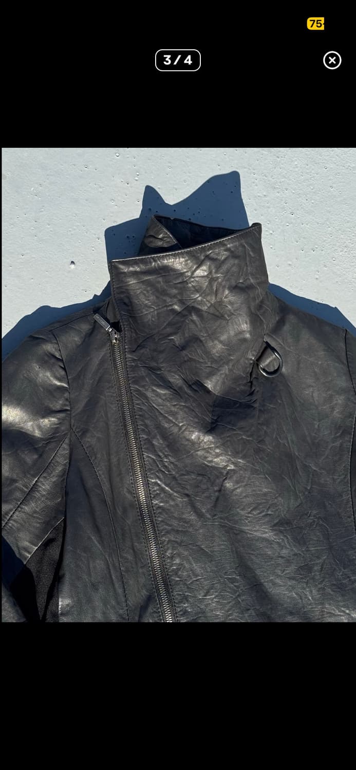 Yasuyuki Ishii Distressed Leather Coat 상품이미지3