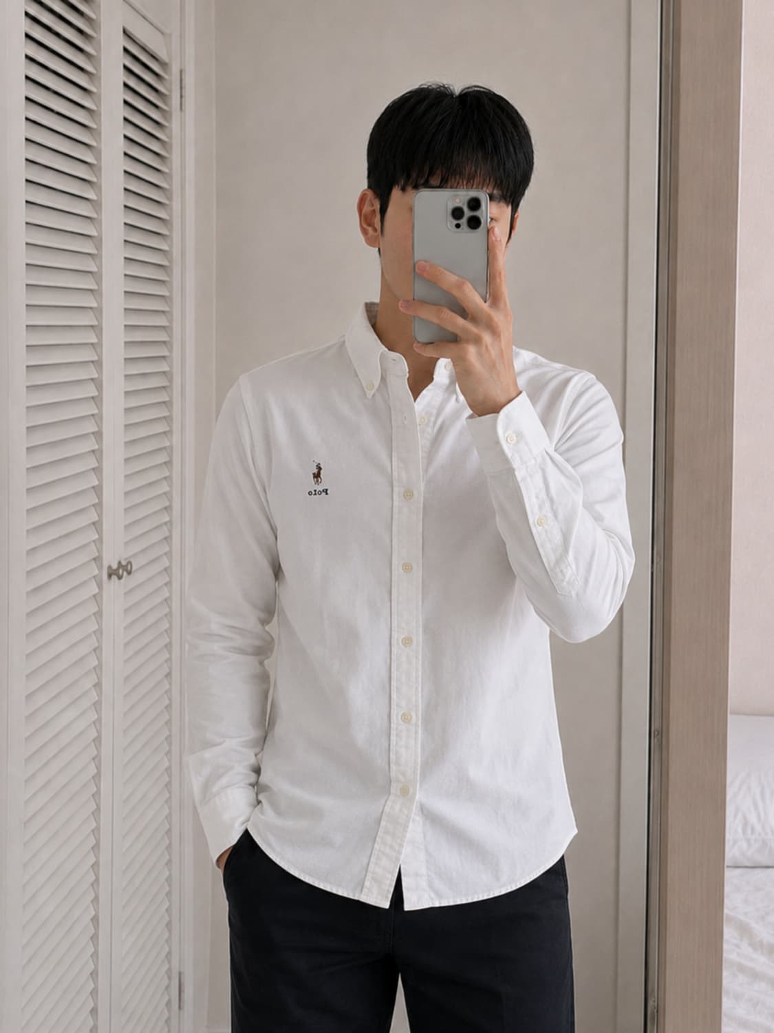 신형 QR 폴로 랄프로렌 X 무신사 옥스포드 셔츠 상품이미지4