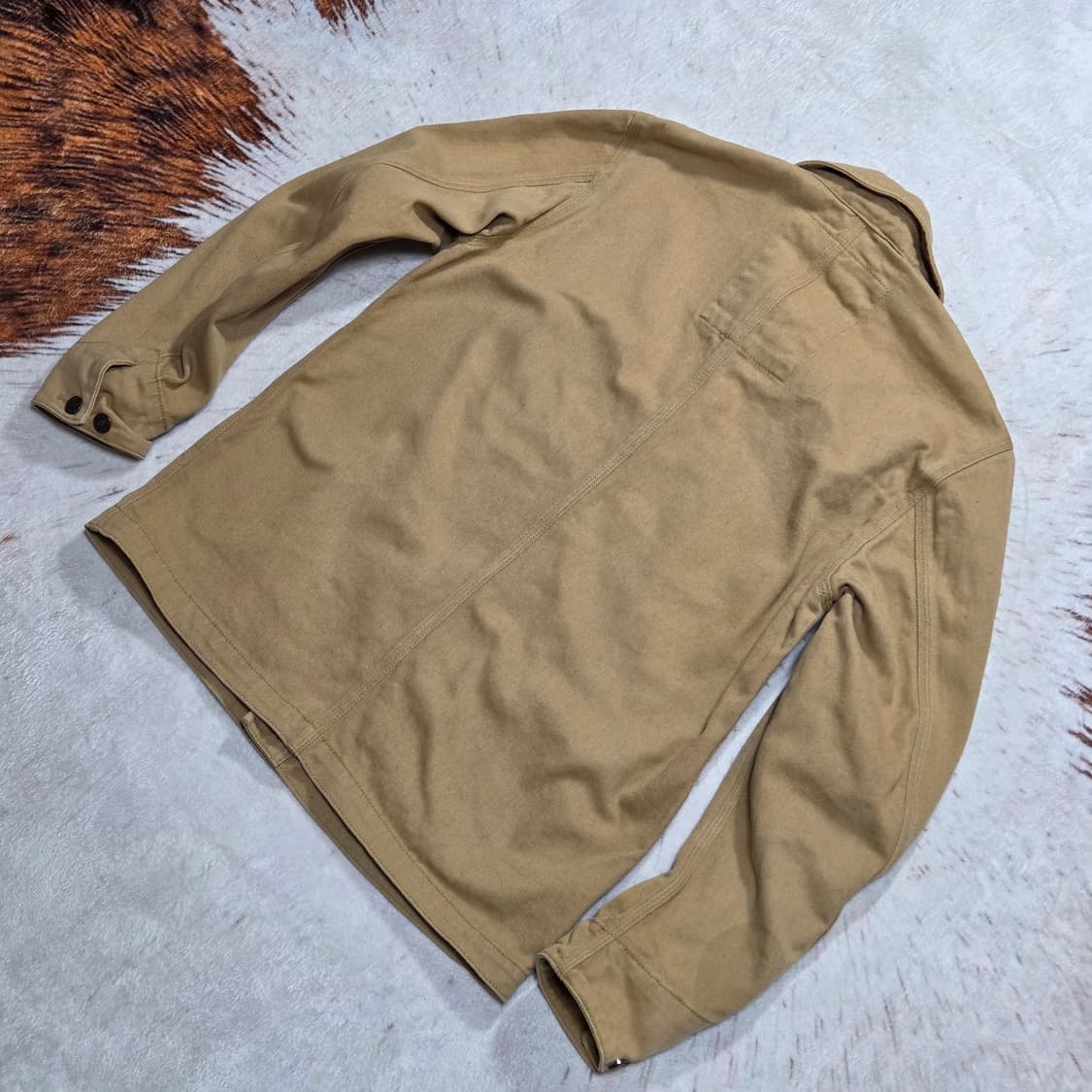 베이지 피그먼트 워싱 포켓 워크 자켓 상품이미지5